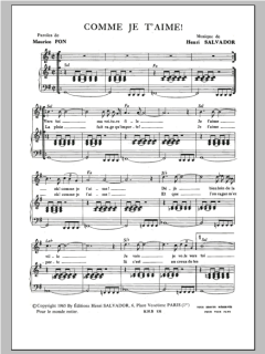 Comme Je T'aime von Henri Salvador (Download) 
