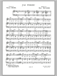 J'ai Perdu von Henri Salvador (Download) 