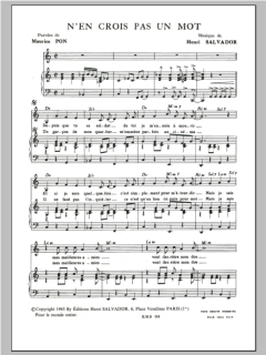 N'en Crois Pas Un Mot von Henri Salvador (Download) 