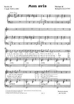 Je Ne Suis Pas De Mon Avis von Claude Nougaro (Download) 