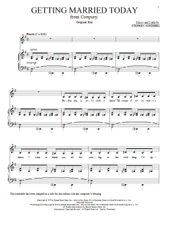 Getting Married Today von Stephen Sondheim (Download) 