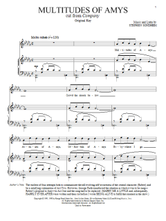 Multitudes Of Amys von Stephen Sondheim (Download) 