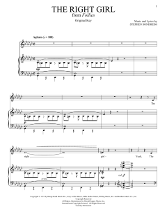 The Right Girl von Stephen Sondheim (Download) 
