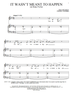 It Wasn't Meant To Happen von Stephen Sondheim (Download) 