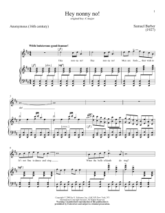 Hey Nonny-No! (Download) 