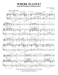 Where Is Love? von Lionel Bart (Download) 