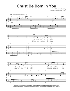 Christ Be Born In You von Randy Cox (Download) 