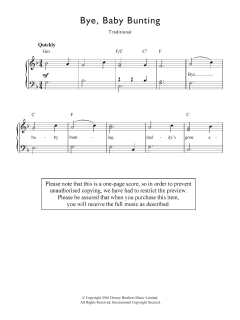 Bye, Baby Bunting von Traditional (Download) 
