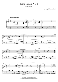 Piano Sonata No.1 (1st Movement) von Sergei Rachmaninoff (Download) 