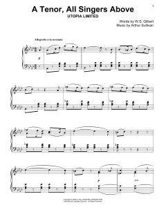 A Tenor, All Singers Above von Gilbert & Sullivan (Download) 