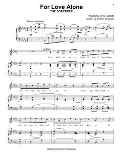 For Love Alone von Gilbert & Sullivan (Download) 