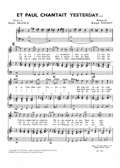 Et Paul Chantait Yesterday von Michel Delpech (Download) 