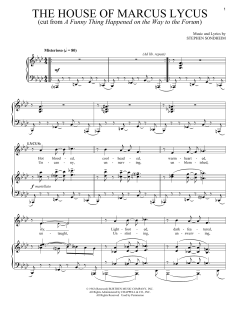 The House Of Marcus Lycus von Stephen Sondheim (Download) 