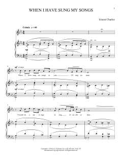 When I Have Sung My Songs von Ernest Charles (Download) 