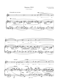 Stanzas 1814 (for mezzo-soprano and piano) von Percy Bysshe Shelley (Download) 