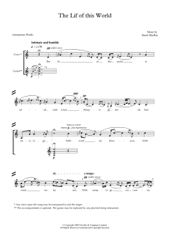 The Lif of this World (for voice and guitar) von Stuart MacRae (Download) 