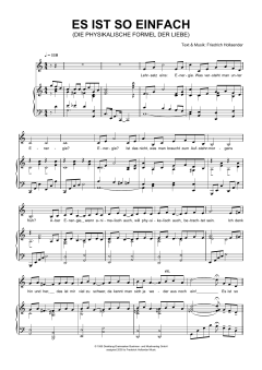 Es Ist So Einfach (Die Physikalische Formel Der Liebe) von Friedrich Holländer (Download) 