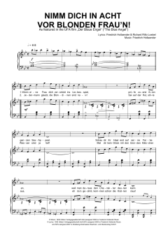 Nimm Dich In Acht Vor Blonden Frau'n! von Friedrich Holländer (Download) 
