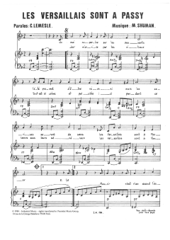 Les Versaillais Sont A Passy von Mort Shuman (Download) 