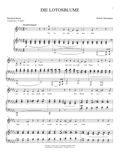 Die Lotosblume von Robert Schumann (Download) 