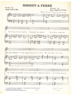 Sonnet A Ferre von Claude Nougaro (Download) 