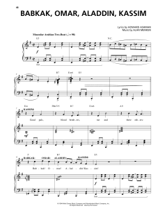 Babkak, Omar, Aladdin, Kassim von Alan Menken (Download) 