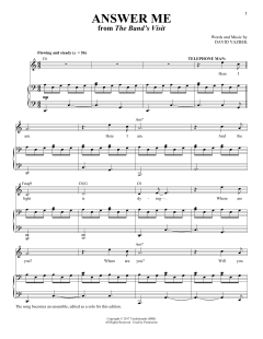 Answer Me [Solo version] von David Yazbek (Download) 