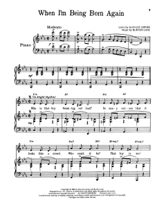 When I'm Being Born Again von Alan Jay Lerner (Download) 