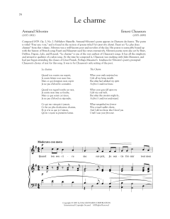 Le Charme (High Voice) von Ernest Chausson (Download) 
