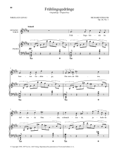 Fruhlingsgedrange (High Voice) von Richard Strauss (Download) 