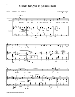 Seitdem Dein Aug' In Meines Schaute von Richard Strauss (Download) 