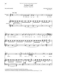 Leises Lied (High Voice) von Richard Strauss (Download) 