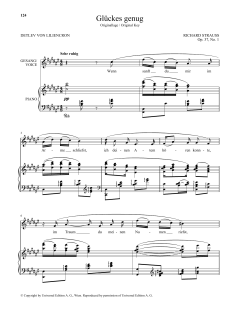 Gluckes Genug (High Voice) von Richard Strauss (Download) 