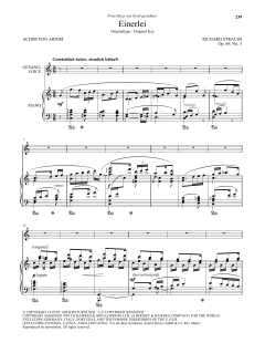 Einerlei (High Voice) von Richard Strauss (Download) 
