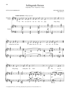 Schlagende Herzen (Low Voice) von Richard Strauss (Download) 