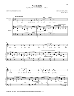 Nachtgang (Low Voice) von Richard Strauss (Download) 