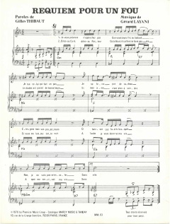 Requiem Pour Un Fou von Johnny Hallyday (Download) 