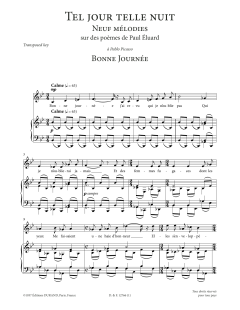 Bonne journée (Low Voice) von Francis Poulenc (Download) 