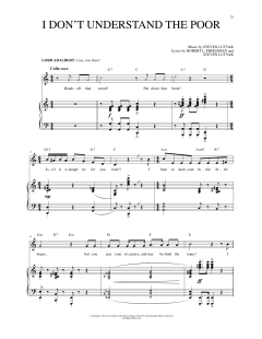 I Don't Understand The Poor von Steven Lutvak (Download) 