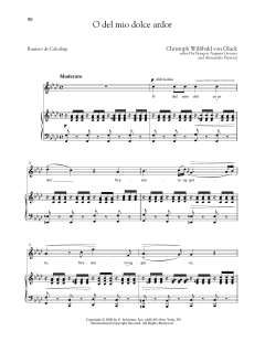 O Del Mio Dolce Ardor (Medium High Voice) von Christoph Willibald von Gluck (Download) 