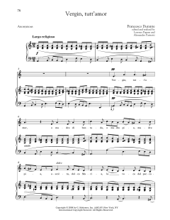 Vergin, Tutt'amor (Medium Low Voice) von Francesco Durante (Download) 