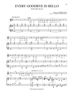 Every Goodbye Is Hello von Andrew Lippa (Download) 