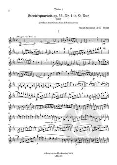 Streichquartett Es-Dur op. 53, Nr. 1 von Franz Vincenz Krommer 