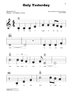 Only Yesterday von The Carpenters (Download) 