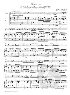 Konzert in a-moll BWV 1041 von Johann Sebastian Bach für Violine, Streicher und Basso Continuo im Alle Noten Shop kaufen