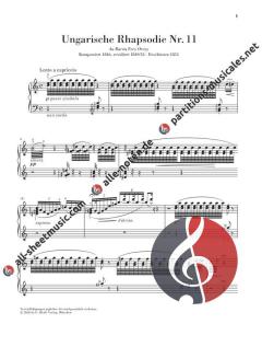 Ungarische Rhapsodie Nr. 11 von Franz Liszt 