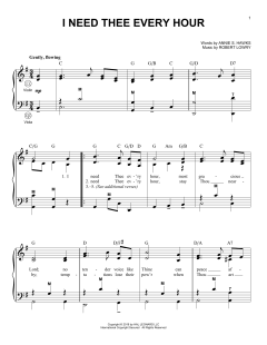 I Need Thee Every Hour von Annie S. Hawks (Download) 