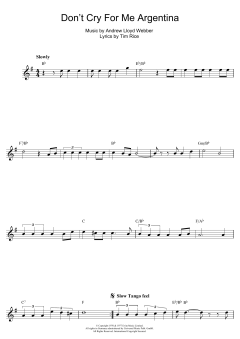 Don't Cry For Me Argentina von Madonna (Download) 
