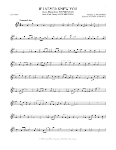 If I Never Knew You von Alan Menken (Download) 