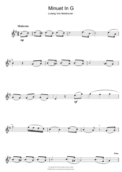 Minuet In G von Ludwig van Beethoven (Download) 